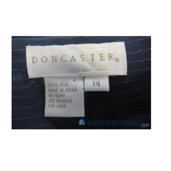 Doncaster Vintage Sequin Top Silk Blue Mermaid Vibes Size 14 - New with tags - Picture 2 of 4